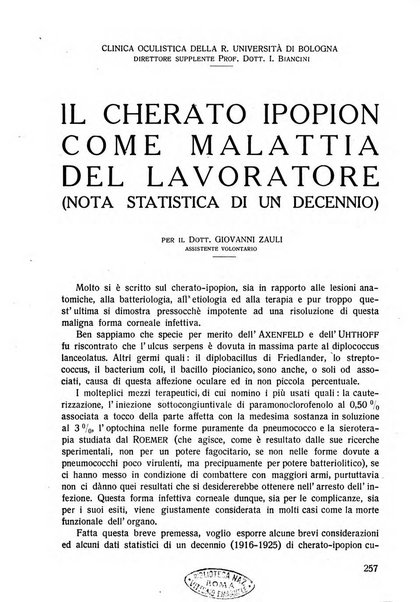 Lettura oftalmologica rivista mensile di oculistica pratica