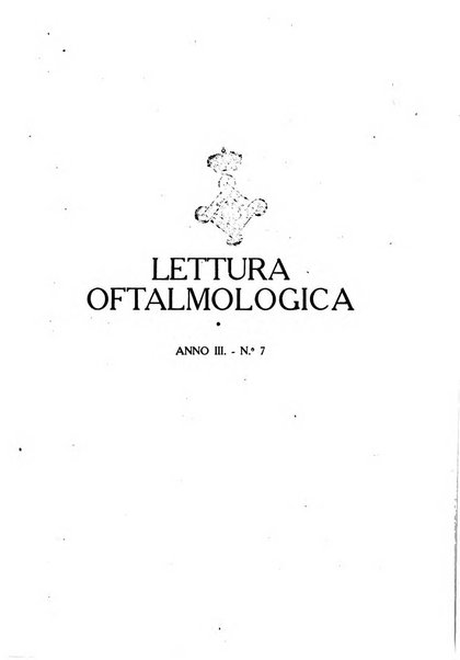 Lettura oftalmologica rivista mensile di oculistica pratica