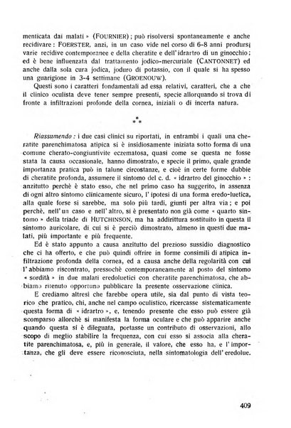 Lettura oftalmologica rivista mensile di oculistica pratica