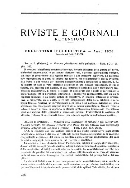 Lettura oftalmologica rivista mensile di oculistica pratica