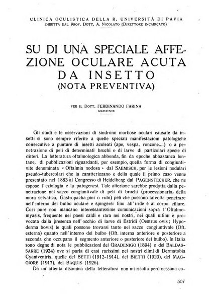 Lettura oftalmologica rivista mensile di oculistica pratica