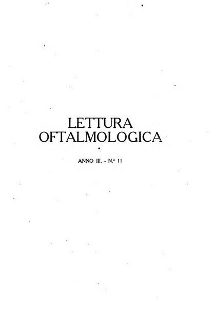 Lettura oftalmologica rivista mensile di oculistica pratica