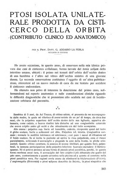 Lettura oftalmologica rivista mensile di oculistica pratica