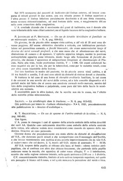 Lettura oftalmologica rivista mensile di oculistica pratica