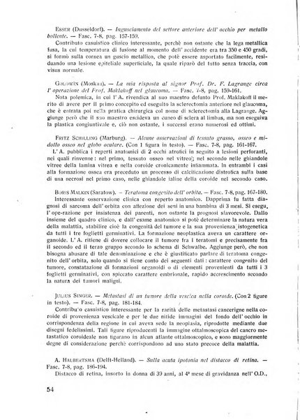 Lettura oftalmologica rivista mensile di oculistica pratica