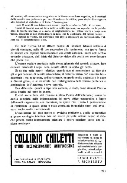 Lettura oftalmologica rivista mensile di oculistica pratica