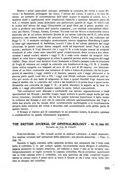 Lettura oftalmologica rivista mensile di oculistica pratica