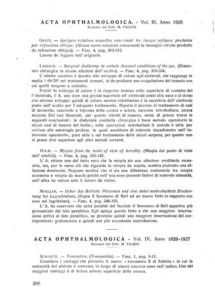 Lettura oftalmologica rivista mensile di oculistica pratica