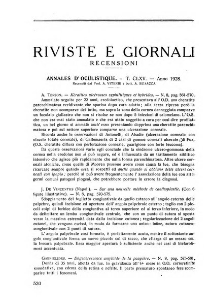 Lettura oftalmologica rivista mensile di oculistica pratica