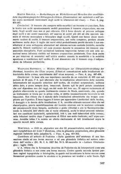 Lettura oftalmologica rivista mensile di oculistica pratica