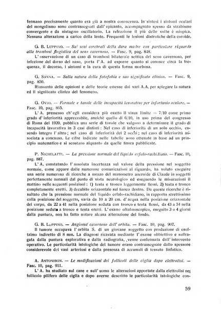 Lettura oftalmologica rivista mensile di oculistica pratica