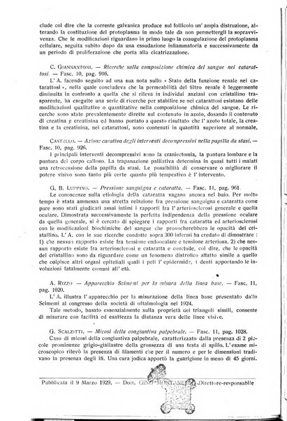 Lettura oftalmologica rivista mensile di oculistica pratica