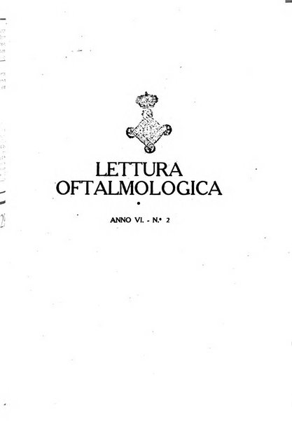 Lettura oftalmologica rivista mensile di oculistica pratica