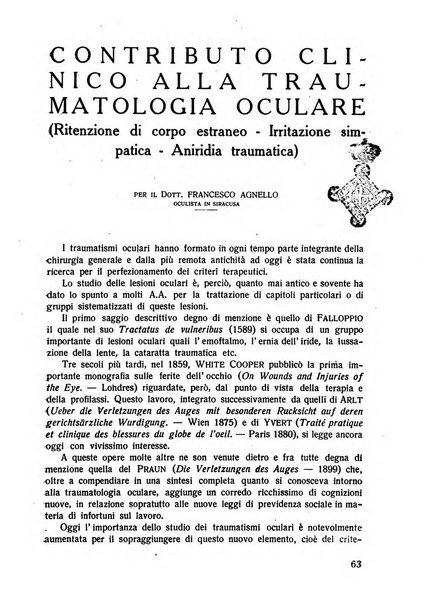 Lettura oftalmologica rivista mensile di oculistica pratica