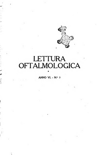 Lettura oftalmologica rivista mensile di oculistica pratica