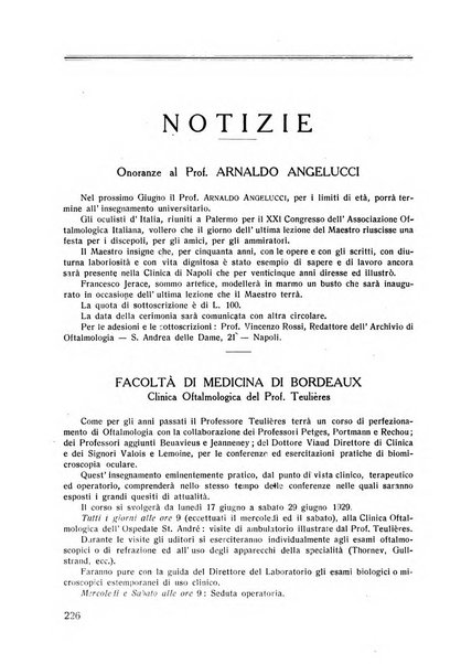 Lettura oftalmologica rivista mensile di oculistica pratica