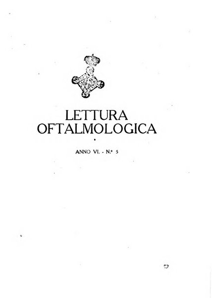 Lettura oftalmologica rivista mensile di oculistica pratica