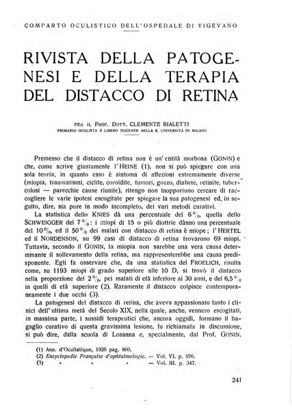 Lettura oftalmologica rivista mensile di oculistica pratica