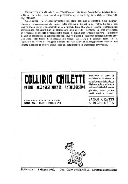 Lettura oftalmologica rivista mensile di oculistica pratica