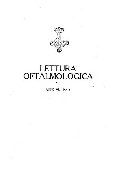 Lettura oftalmologica rivista mensile di oculistica pratica