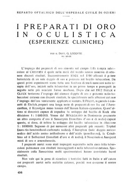 Lettura oftalmologica rivista mensile di oculistica pratica