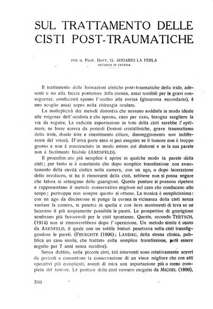 Lettura oftalmologica rivista mensile di oculistica pratica