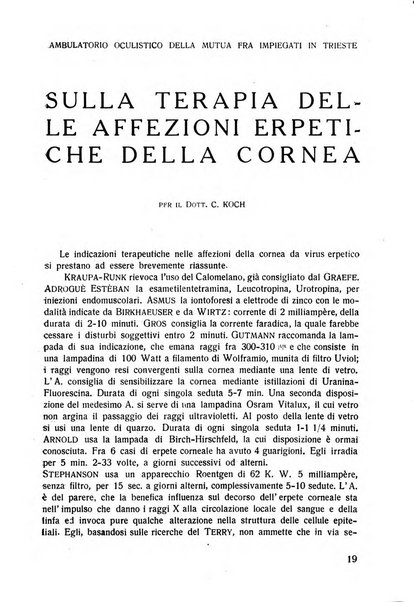 Lettura oftalmologica rivista mensile di oculistica pratica