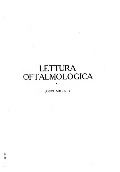 Lettura oftalmologica rivista mensile di oculistica pratica