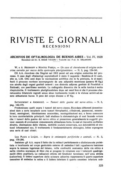 Lettura oftalmologica rivista mensile di oculistica pratica