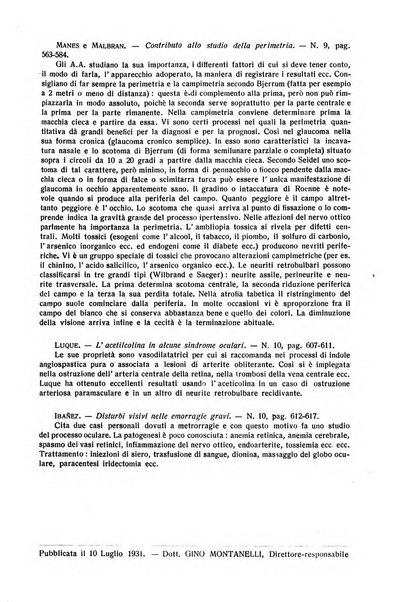 Lettura oftalmologica rivista mensile di oculistica pratica