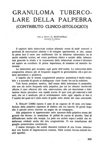 Lettura oftalmologica rivista mensile di oculistica pratica