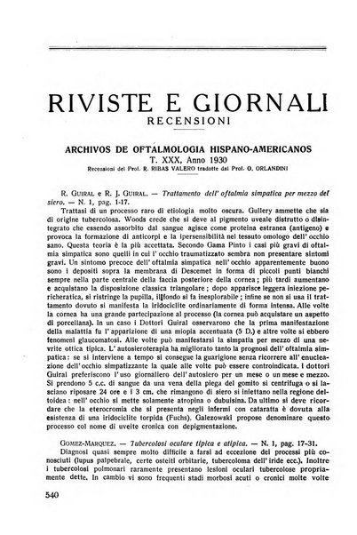 Lettura oftalmologica rivista mensile di oculistica pratica