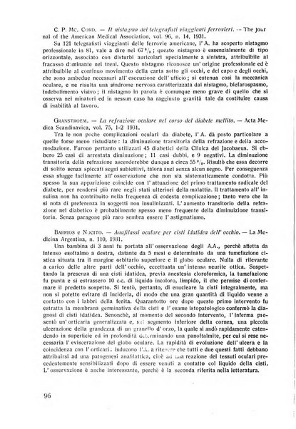 Lettura oftalmologica rivista mensile di oculistica pratica