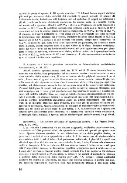 Lettura oftalmologica rivista mensile di oculistica pratica