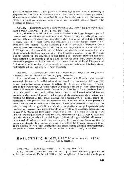 Lettura oftalmologica rivista mensile di oculistica pratica