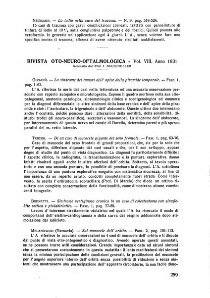 Lettura oftalmologica rivista mensile di oculistica pratica