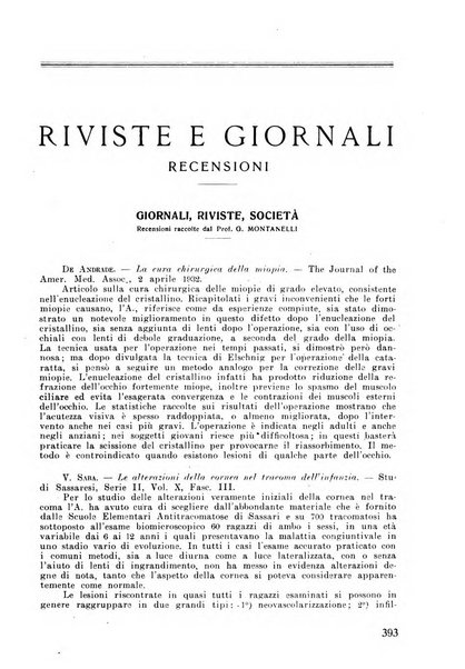 Lettura oftalmologica rivista mensile di oculistica pratica