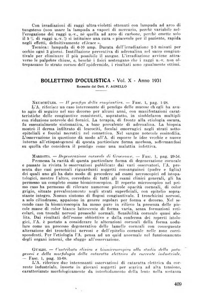 Lettura oftalmologica rivista mensile di oculistica pratica