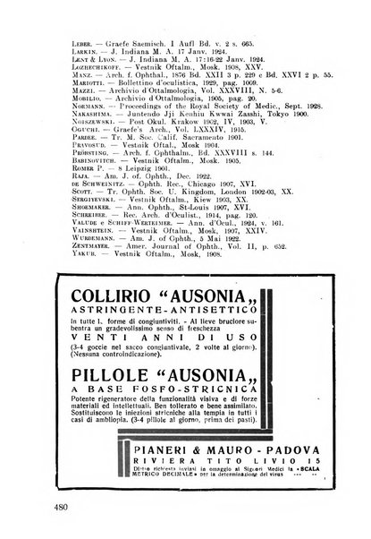 Lettura oftalmologica rivista mensile di oculistica pratica