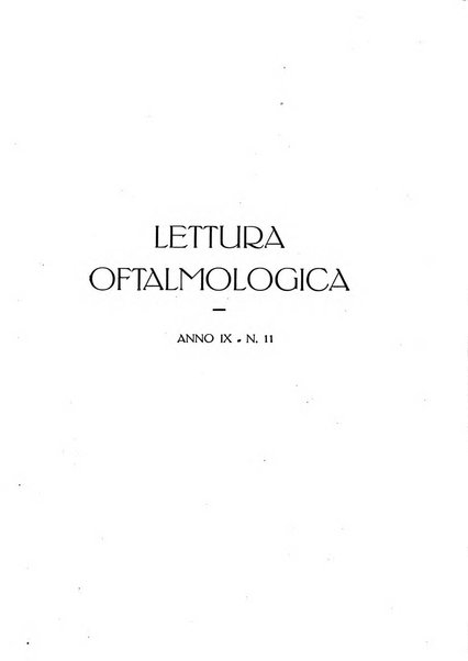 Lettura oftalmologica rivista mensile di oculistica pratica