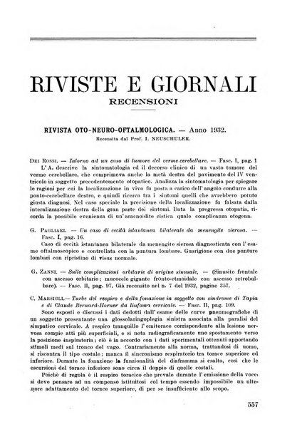 Lettura oftalmologica rivista mensile di oculistica pratica