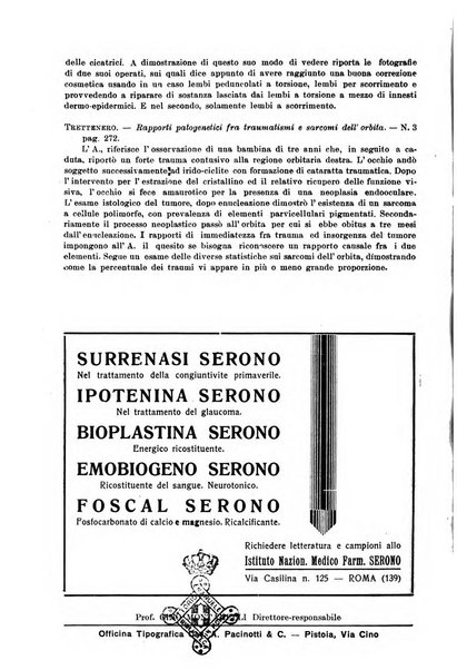 Lettura oftalmologica rivista mensile di oculistica pratica