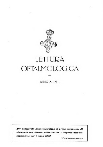 Lettura oftalmologica rivista mensile di oculistica pratica