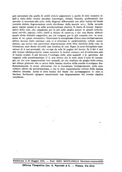 Lettura oftalmologica rivista mensile di oculistica pratica