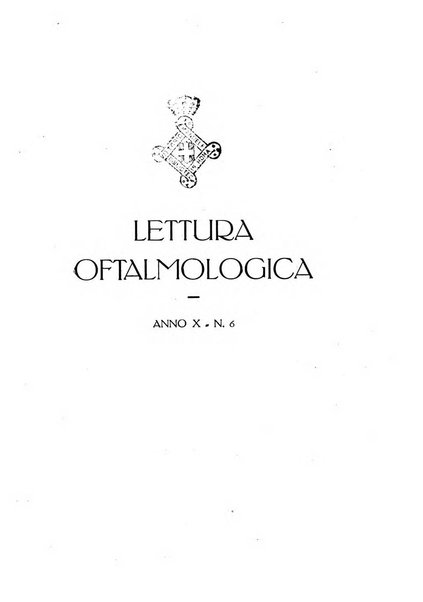 Lettura oftalmologica rivista mensile di oculistica pratica