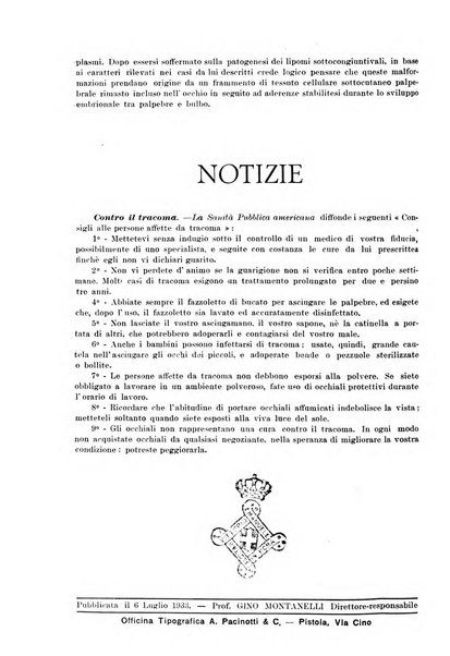 Lettura oftalmologica rivista mensile di oculistica pratica