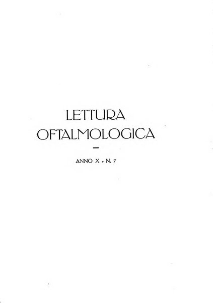 Lettura oftalmologica rivista mensile di oculistica pratica