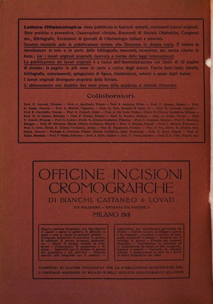 Lettura oftalmologica rivista mensile di oculistica pratica