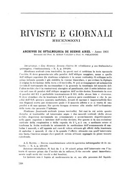 Lettura oftalmologica rivista mensile di oculistica pratica