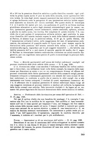 Lettura oftalmologica rivista mensile di oculistica pratica